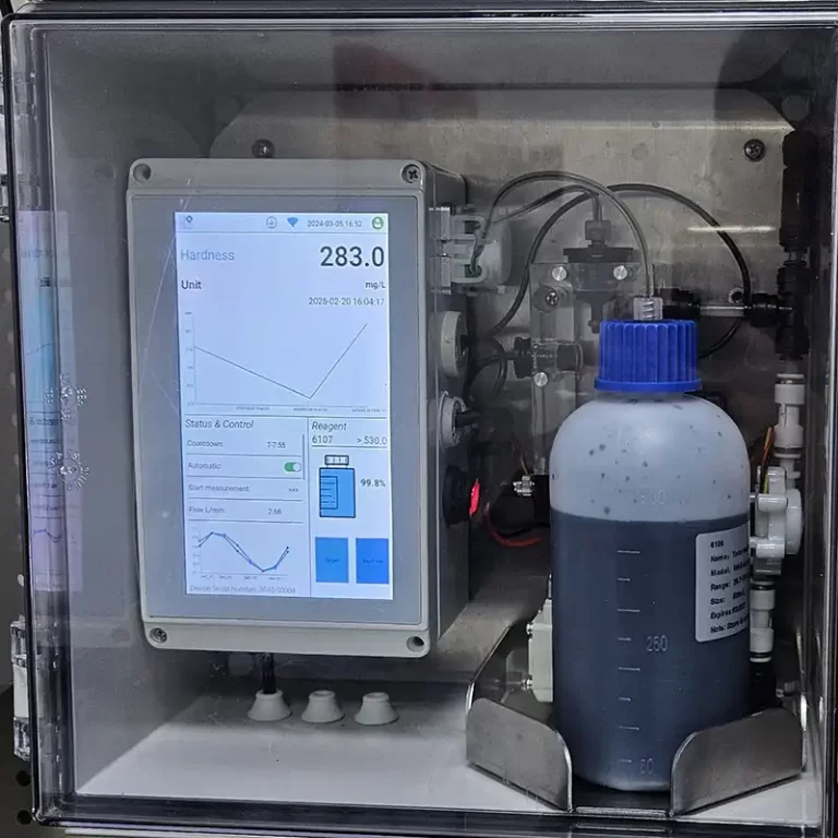 water hardness analyzer with reagent running