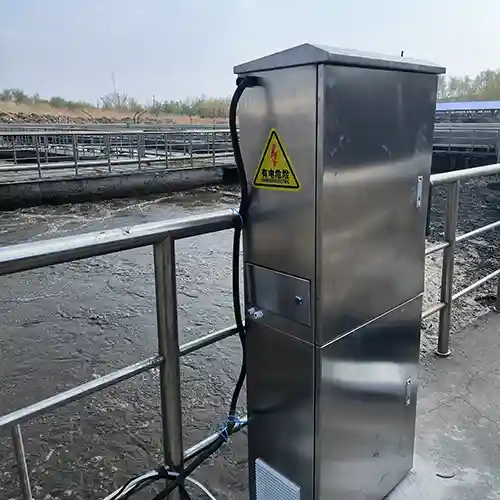 Large scale sewage treatment plant water monitoring