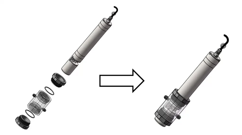 Spectrum sensor flow-cell installing